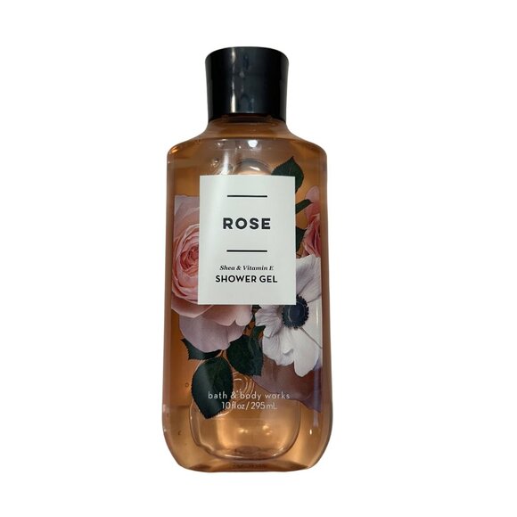 Bath & Body Works ROSE Shea and Vitamin E Shower Gel Body Wash 10 oz New Large - Picture 1 of 8